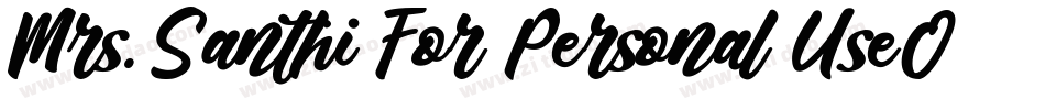 Mrs. Santhi For Personal Use Only字体转换